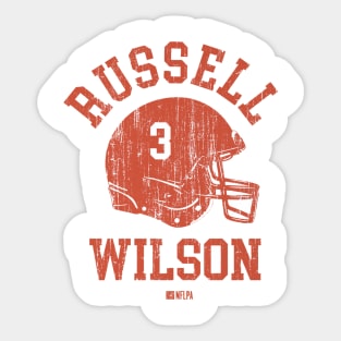 Russell Wilson Denver Helmet Font Sticker